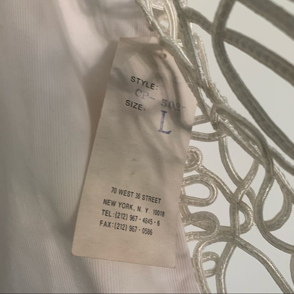 Vintage hippie crochet vest boho festival hippie Y2K off white floral Large - Picture 3 of 7